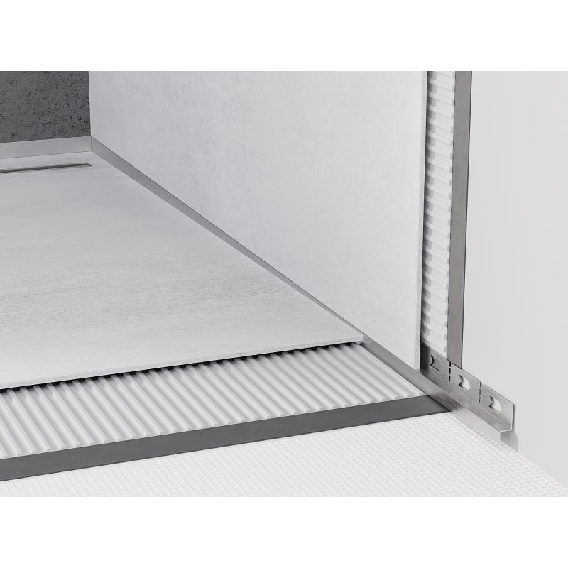 Mexen Line-B wall slope strip 180 cm right, inox - 181002180R