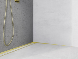 Mexen Line-B 180 cm wall-mounted slope strip, right, brushed gold - 185502180R