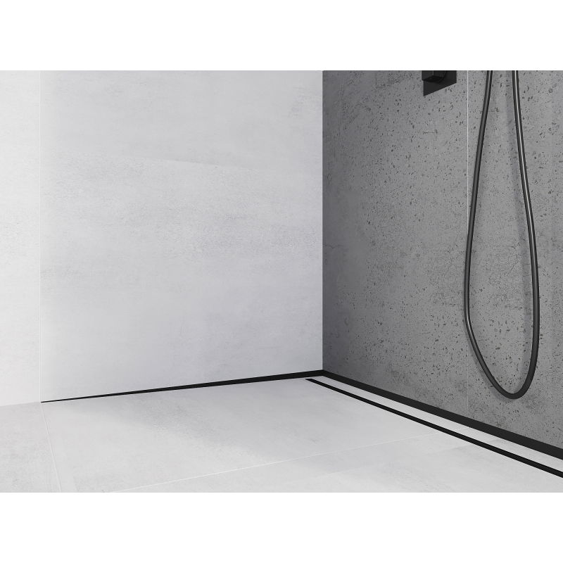 Mexen Line-B wall corner drainage strip 180 cm right, black - 187002180R