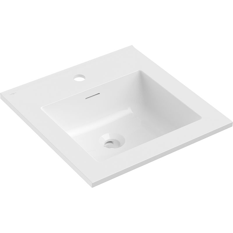 Mexen Otis recessed countertop sink 46 x 46.5 cm, white gloss - 25184500