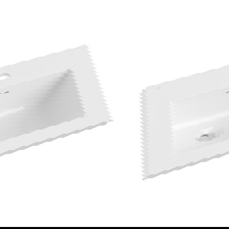 Mexen Otis recessed countertop sink 46 x 46.5 cm, white gloss - 25184500