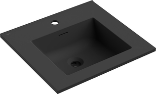 Mexen Otis basin integrated into countertop 51 x 46.5 cm, matte black - 25185071