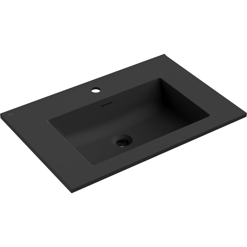 Mexen Otis recessed countertop sink 71 x 46.5 cm, matte black - 25187071