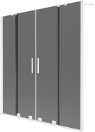 Mexen Velar Duo 2-wing sliding bath screen 140 x 150 cm, graphite, white - 896-140-000-42-20