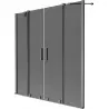 Mexen Velar Duo 2-panel sliding bath screen 140 x 150 cm, graphite, brushed gun gray - 896-140-000-42-66