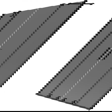 Mexen Velar Duo 2-wing Sliding Bath Screen 140 x 150 cm, Graphite, Black - 896-140-000-42-70
