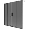 Mexen Velar Duo 2-panel sliding shower screen 140 x 150 cm, graphite, black - 896-140-000-42-70