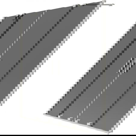 Mexen Velar Duo 2-panel sliding bathtub screen 140 x 150 cm, graphite, brushed nickel - 896-140-000-42-97