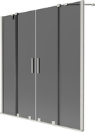 Mexen Velar Duo Bathtub Screen 2-Panel Sliding 140 x 150 cm, Graphite, Brushed Nickel - 896-140-000-42-97