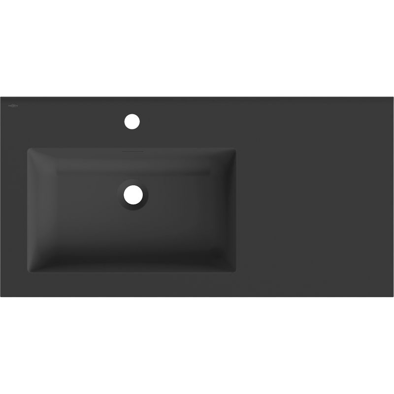 Mexen Otis countertop washbasin left 91 x 46.5 cm, black matte - 25189071L