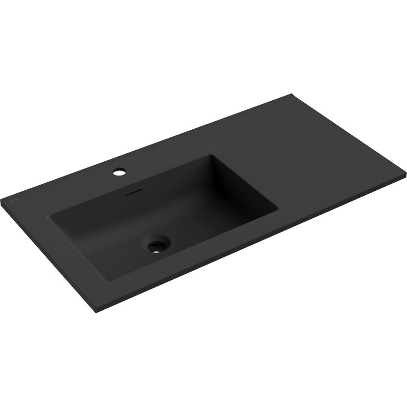 Mexen Otis countertop washbasin left 91 x 46.5 cm, black matte - 25189071L