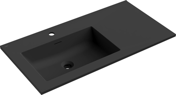 Mexen Otis countertop washbasin left 91 x 46.5 cm, black matte - 25189071L