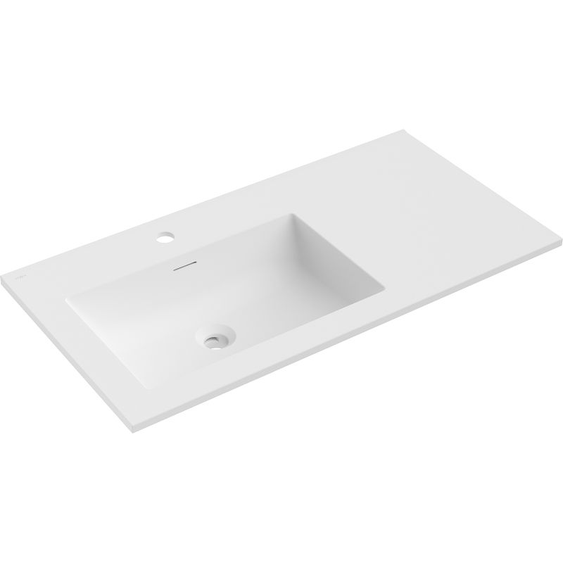 Mexen Otis countertop washbasin left 91 x 46.5 cm, matte white - 25189001L