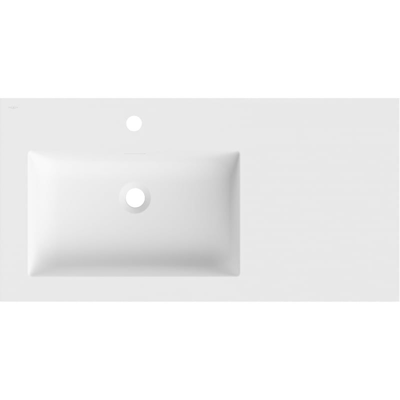 Mexen Otis left countertop sink 91 x 46.5 cm, matte white - 25189001L