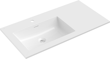 Mexen Otis countertop inset sink left 91 x 46.5 cm, white gloss - 25189000L