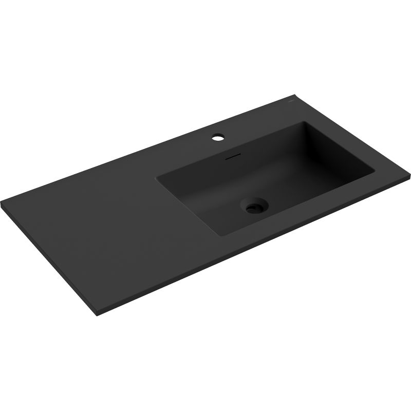 Mexen Otis countertop sink right 91 x 46.5 cm, matte black - 25189071P