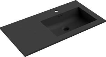 Mexen Otis countertop sink right 91 x 46.5 cm, matte black - 25189071P
