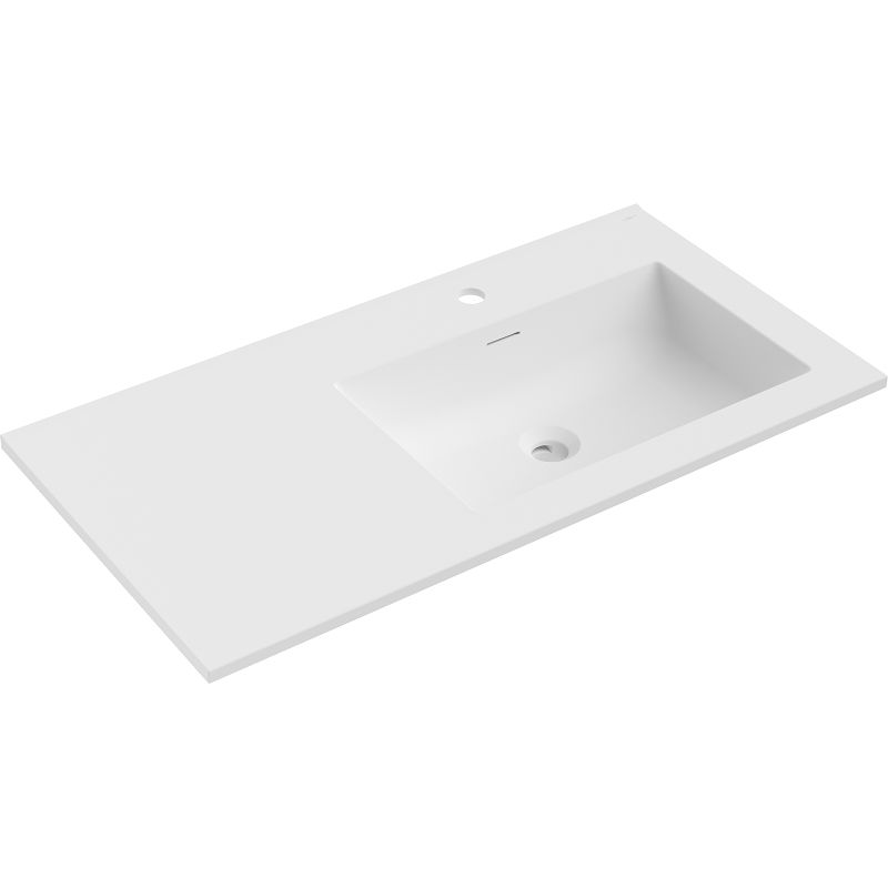 Mexen Otis countertop washbasin right 91 x 46.5 cm, matte white - 25189001P