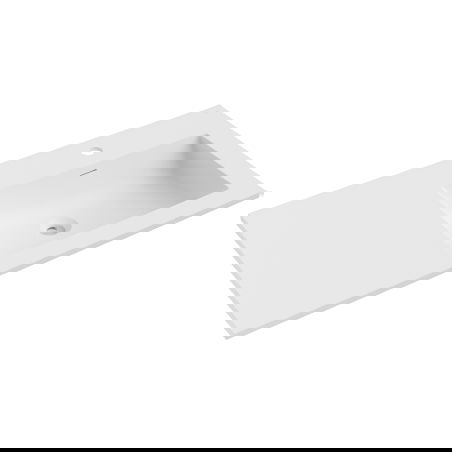 Mexen Otis countertop washbasin right 91 x 46.5 cm, matte white - 25189001P