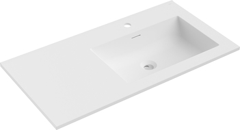 Mexen Otis countertop washbasin right 91 x 46.5 cm, matte white - 25189001P