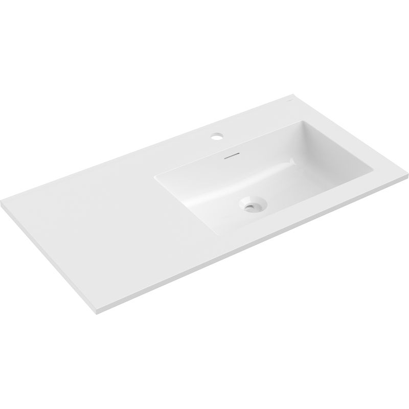 Mexen Otis countertop sink right 91 x 46.5 cm, glossy white - 25189000P