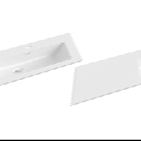 Mexen Otis right countertop basin 91 x 46.5 cm, glossy white - 25189000P