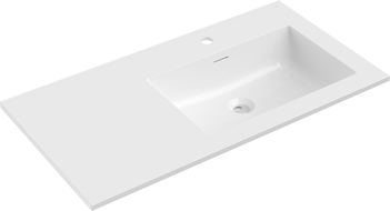 Mexen Otis countertop sink right 91 x 46.5 cm, glossy white - 25189000P