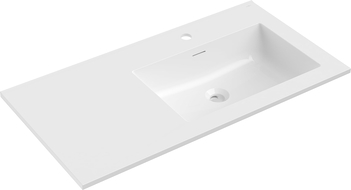 Mexen Otis right countertop basin 91 x 46.5 cm, glossy white - 25189000P