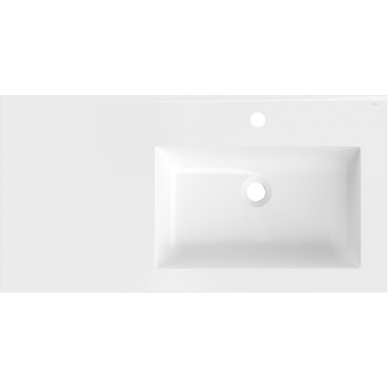 Mexen Otis right countertop basin 91 x 46.5 cm, glossy white - 25189000P