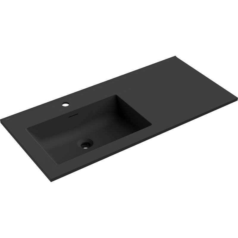 Mexen Otis sink embedded in left countertop 101 x 46.5 cm, black matte - 25181071L