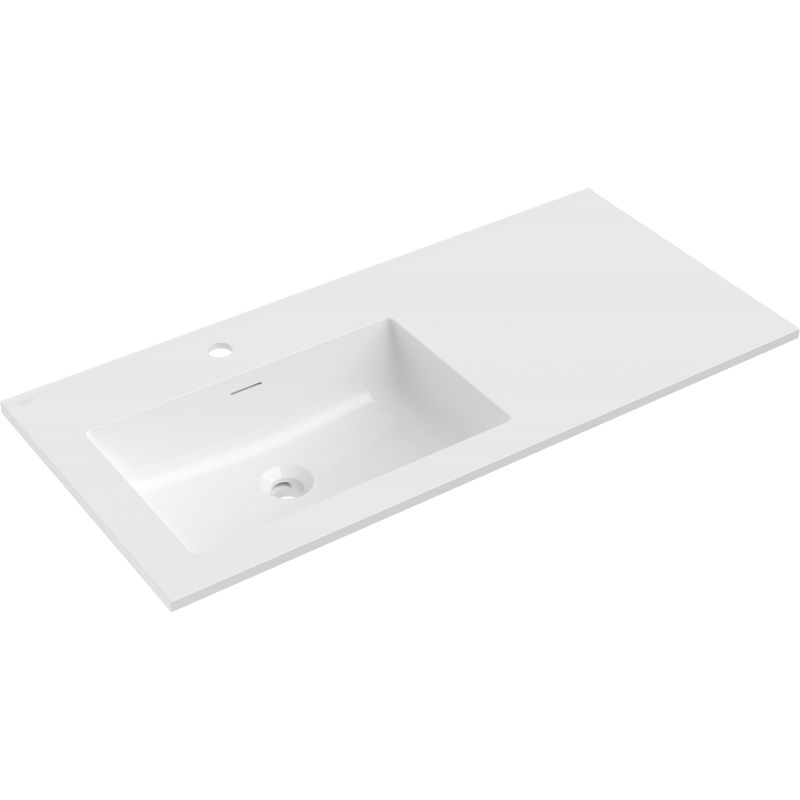 Mexen Otis built-in countertop sink left 101 x 46.5 cm, gloss white - 25181000L