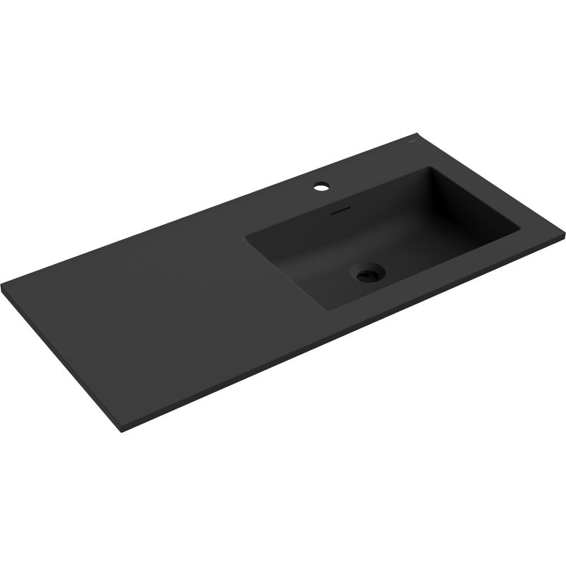 Mexen Otis countertop sink right 101 x 46.5 cm, matte black - 25181071P