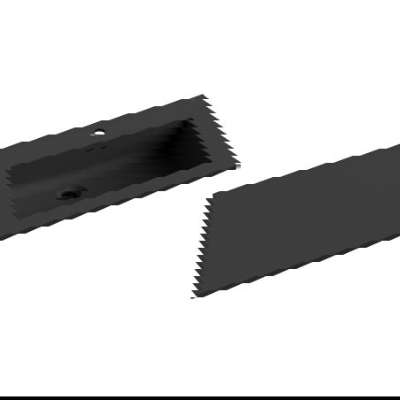 Mexen Otis countertop sink right 101 x 46.5 cm, matte black - 25181071P