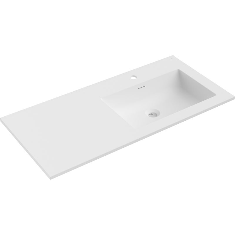 Mexen Otis right countertop sink 101 x 46.5 cm, white matte - 25181001P