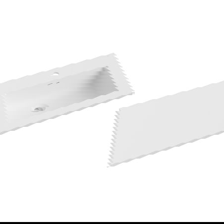 Mexen Otis right countertop sink 101 x 46.5 cm, white matte - 25181001P