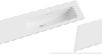 Mexen Otis right countertop sink 101 x 46.5 cm, white matte - 25181001P