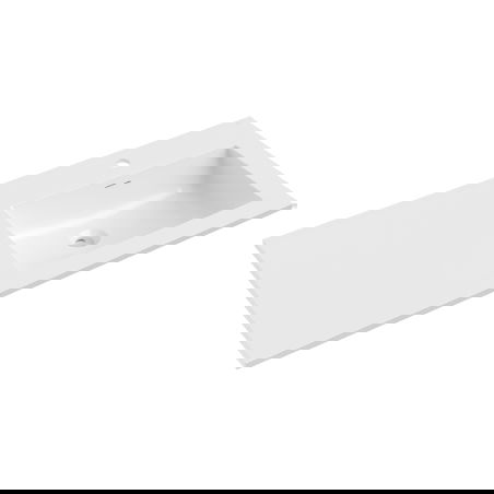 Mexen Otis countertop washbasin right 101 x 46.5 cm, white gloss - 25181000P