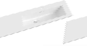 Mexen Otis countertop washbasin right 101 x 46.5 cm, white gloss - 25181000P