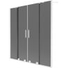 Mexen Velar Duo 2-panel sliding bath screen 160 x 150 cm, graphite, white - 896-160-000-42-20