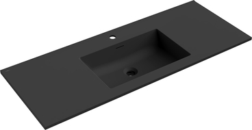 Mexen Otis built-in countertop sink 121 x 46.5 cm, matte black - 25181271