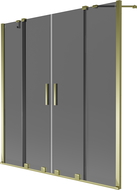 Mexen Velar Duo shower screen 2-panel sliding 160 x 150 cm, graphite, gold - 896-160-000-42-50