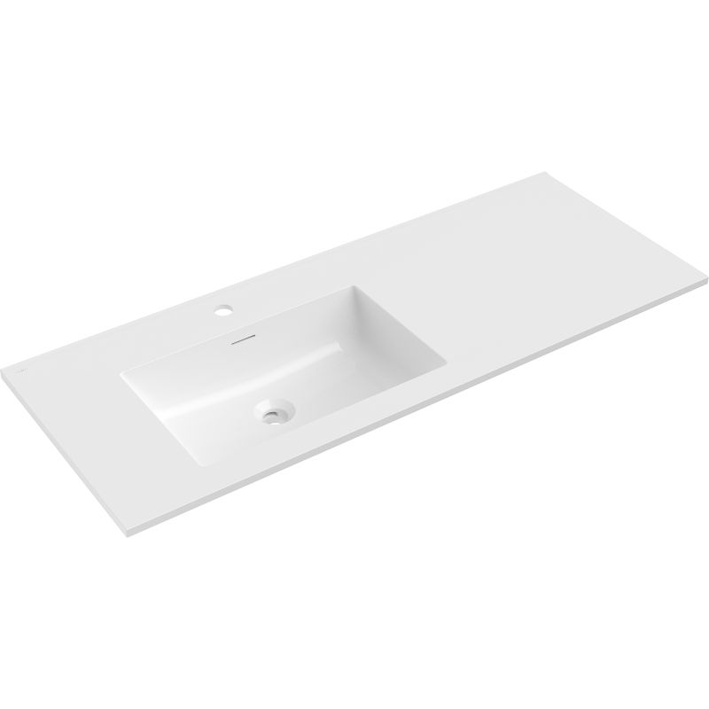 Mexen Otis countertop basin left 121 x 46.5 cm, glossy white - 25181200L