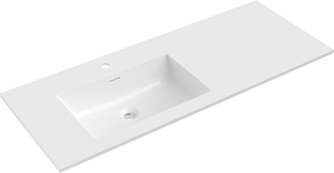 Mexen Otis built-in countertop basin left 121 x 46.5 cm, white gloss - 25181200L