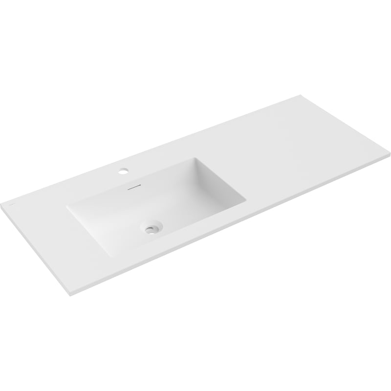 Mexen Otis countertop recessed washbasin left 121 x 46.5 cm, matte white - 25181201L