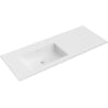 Mexen Otis countertop recessed washbasin left 121 x 46.5 cm, matte white - 25181201L