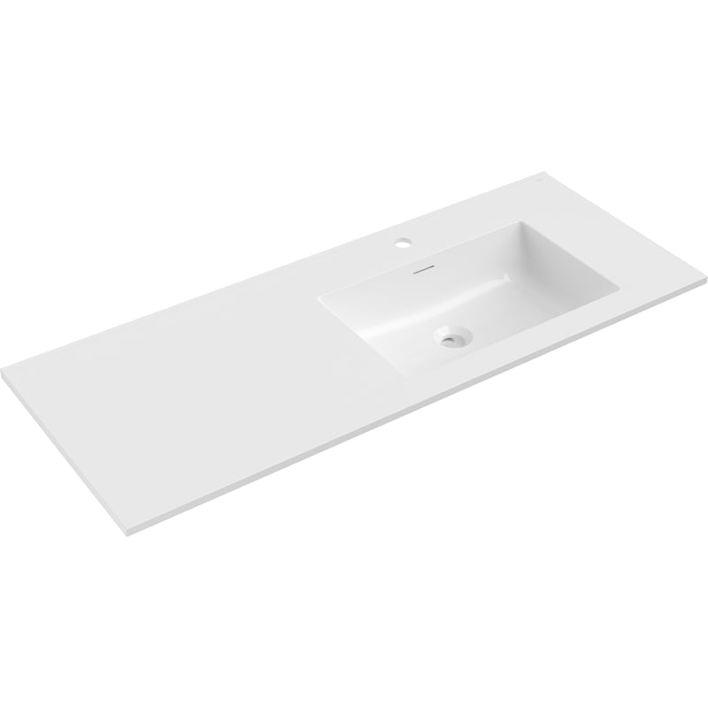 Mexen Otis recessed countertop basin, right 121 x 46.5 cm, white gloss - 25181200P