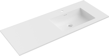 Mexen Otis countertop sink right 121 x 46.5 cm, white matte - 25181201P