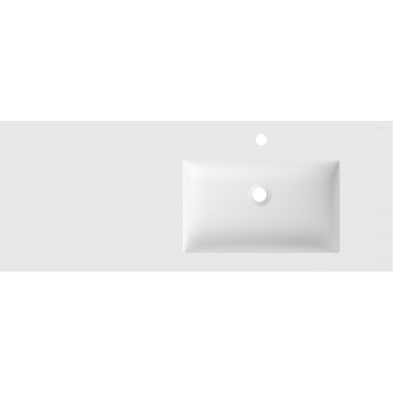 Mexen Otis countertop recessed washbasin right 121 x 46.5 cm, white matte - 25181201P