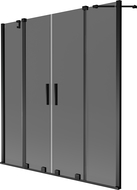 Mexen Velar Duo 2-panel Sliding Bath Screen 160 x 150 cm, Graphite, Black - 896-160-000-42-70