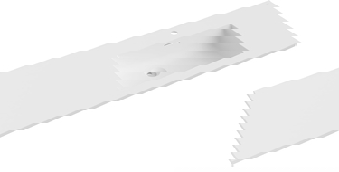 Mexen Otis countertop washbasin right 141 x 46.5 cm, white matte - 25181401P